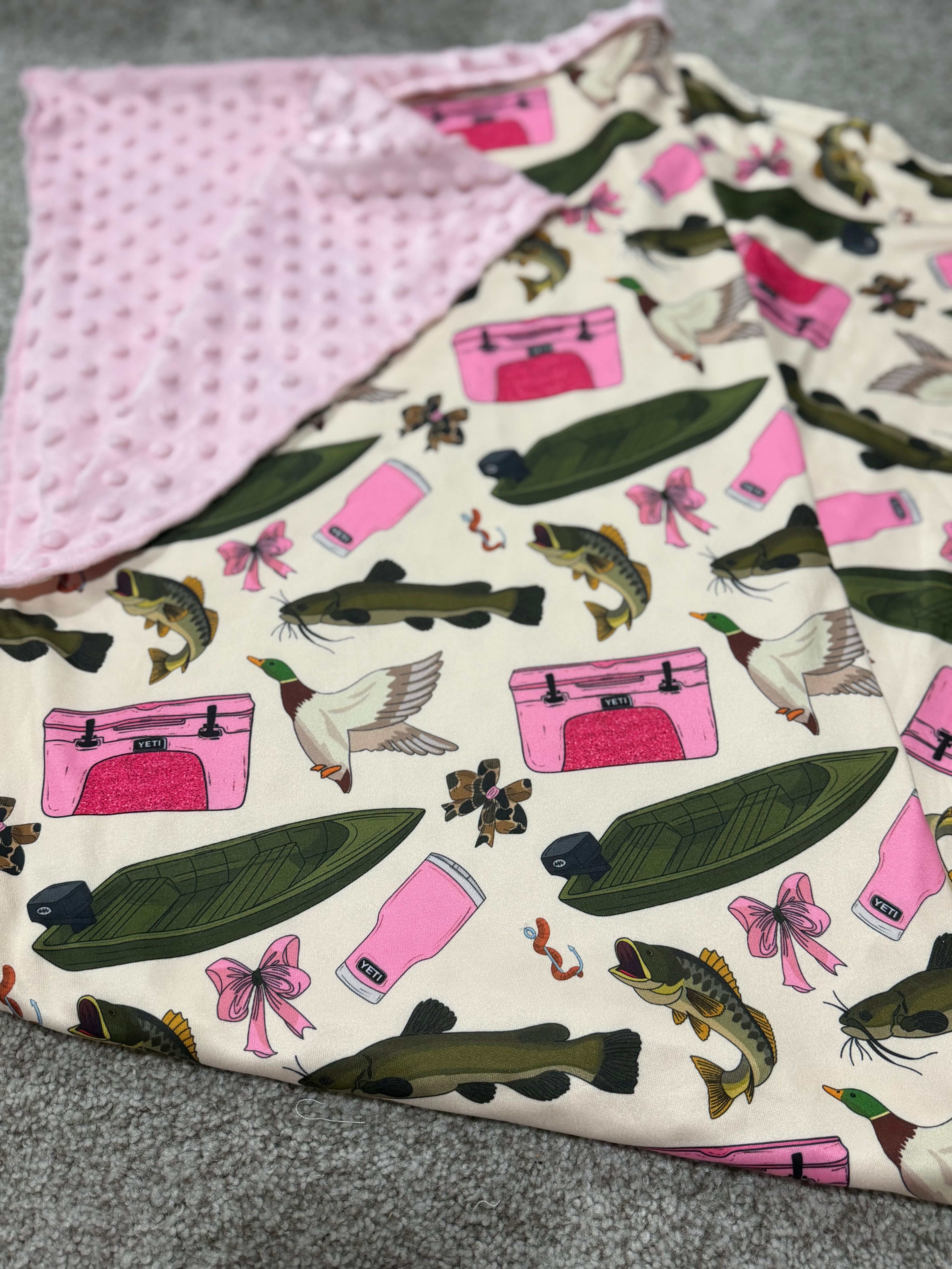Pink Outdoors Princess Toddler Blanket