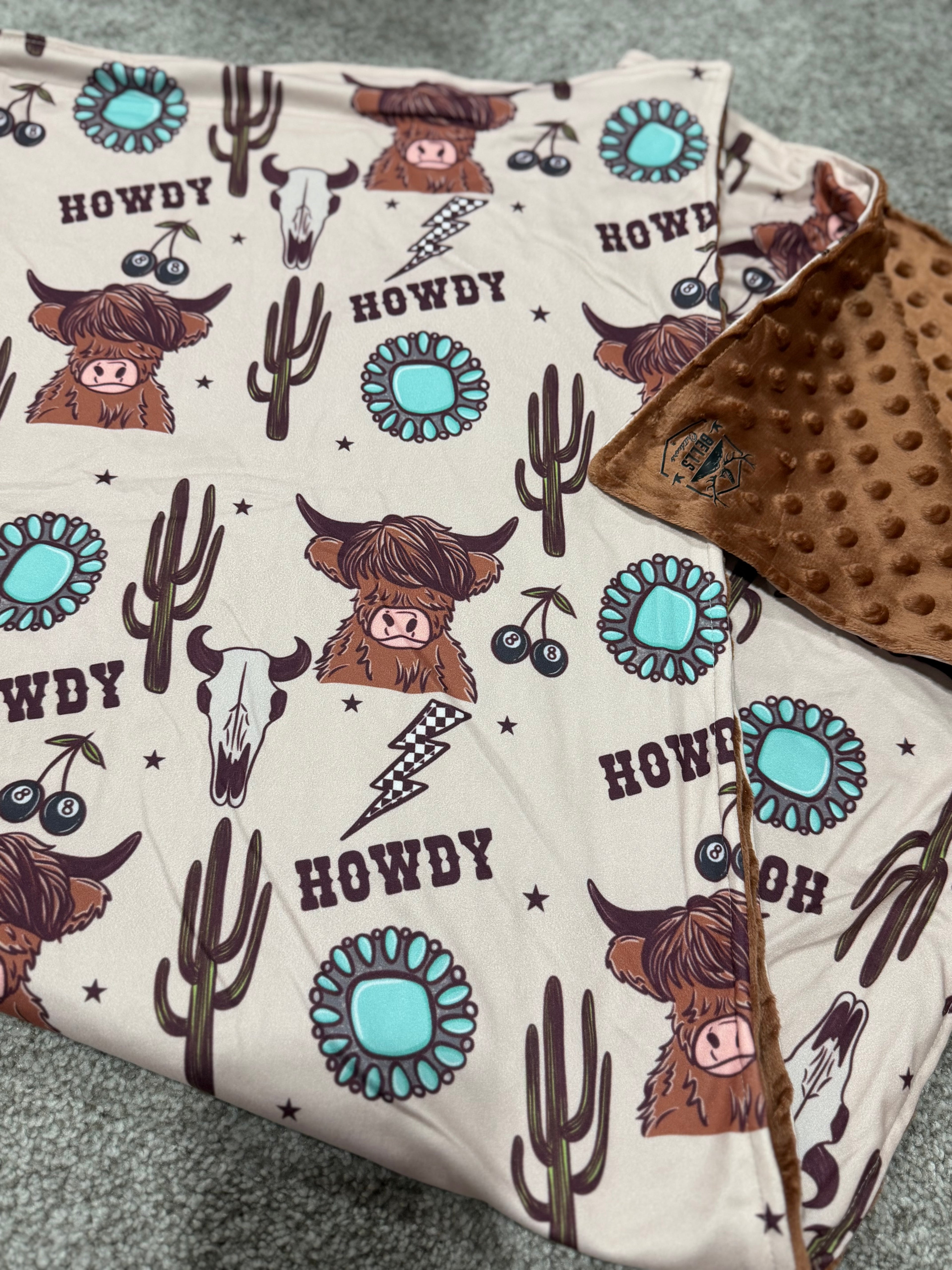 Howdy Highland Toddler Blanket