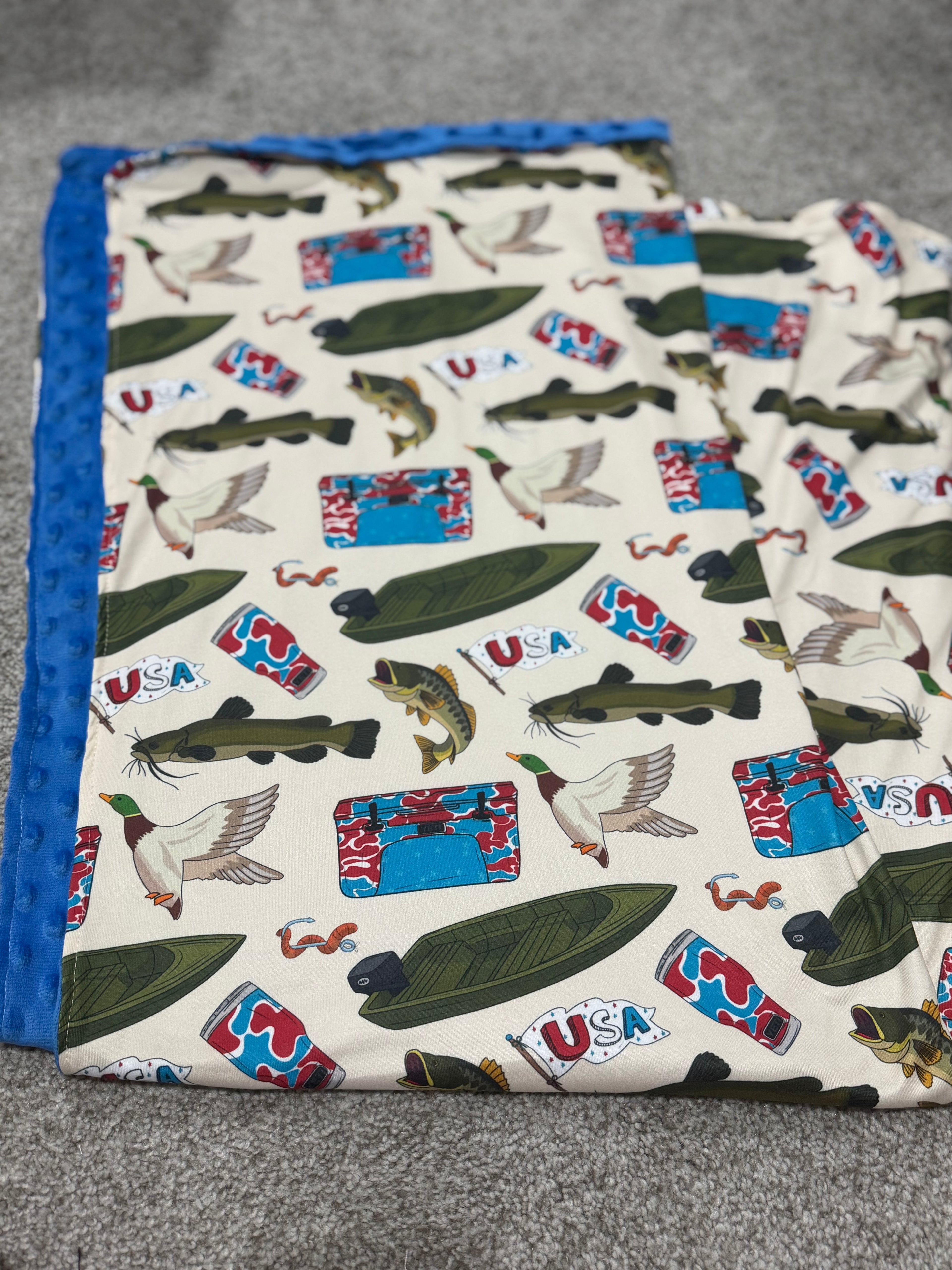 Red, White & Blue Outdoors Toddler Blanket
