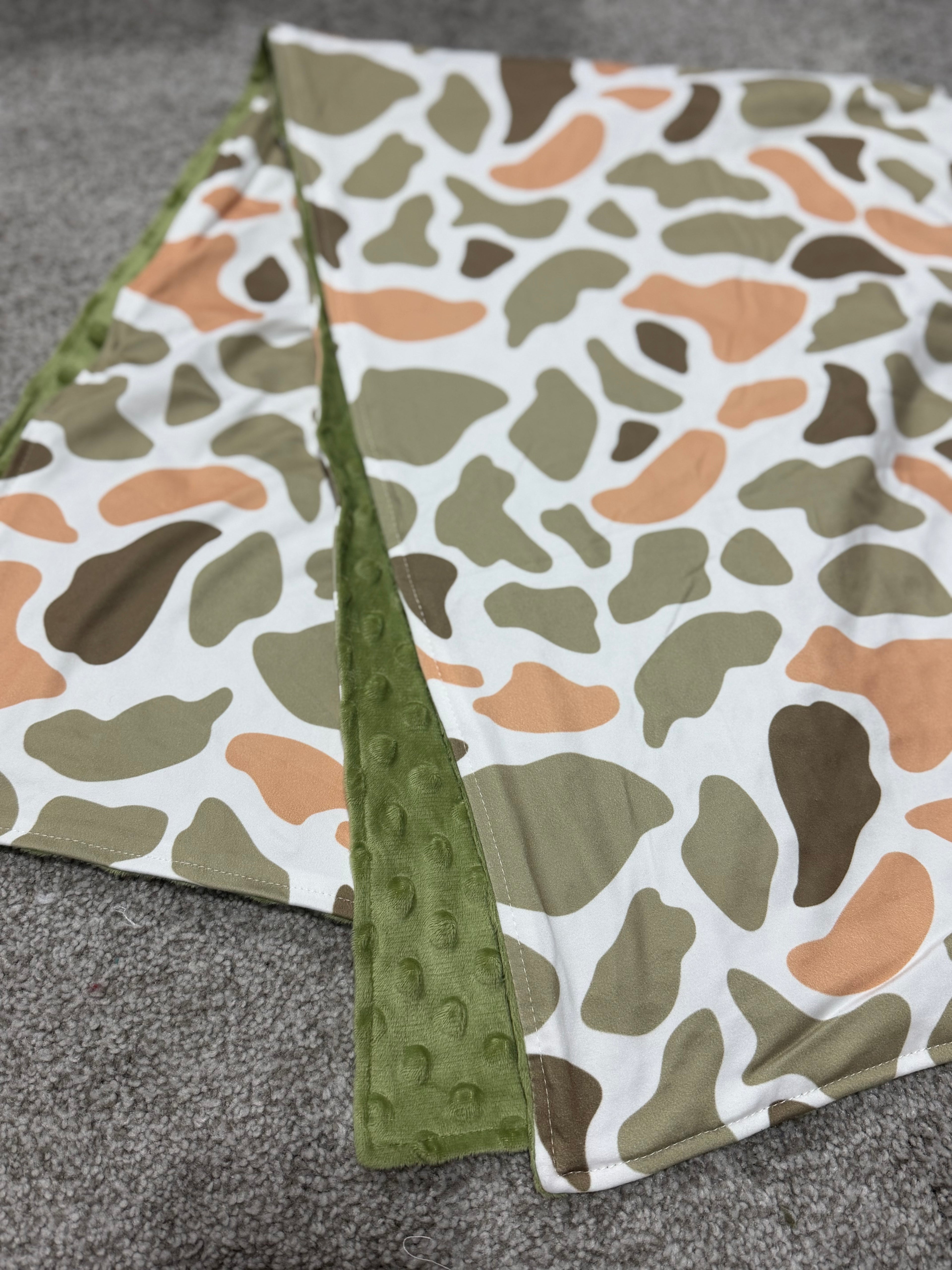 Woodland Camo Toddler Blanket