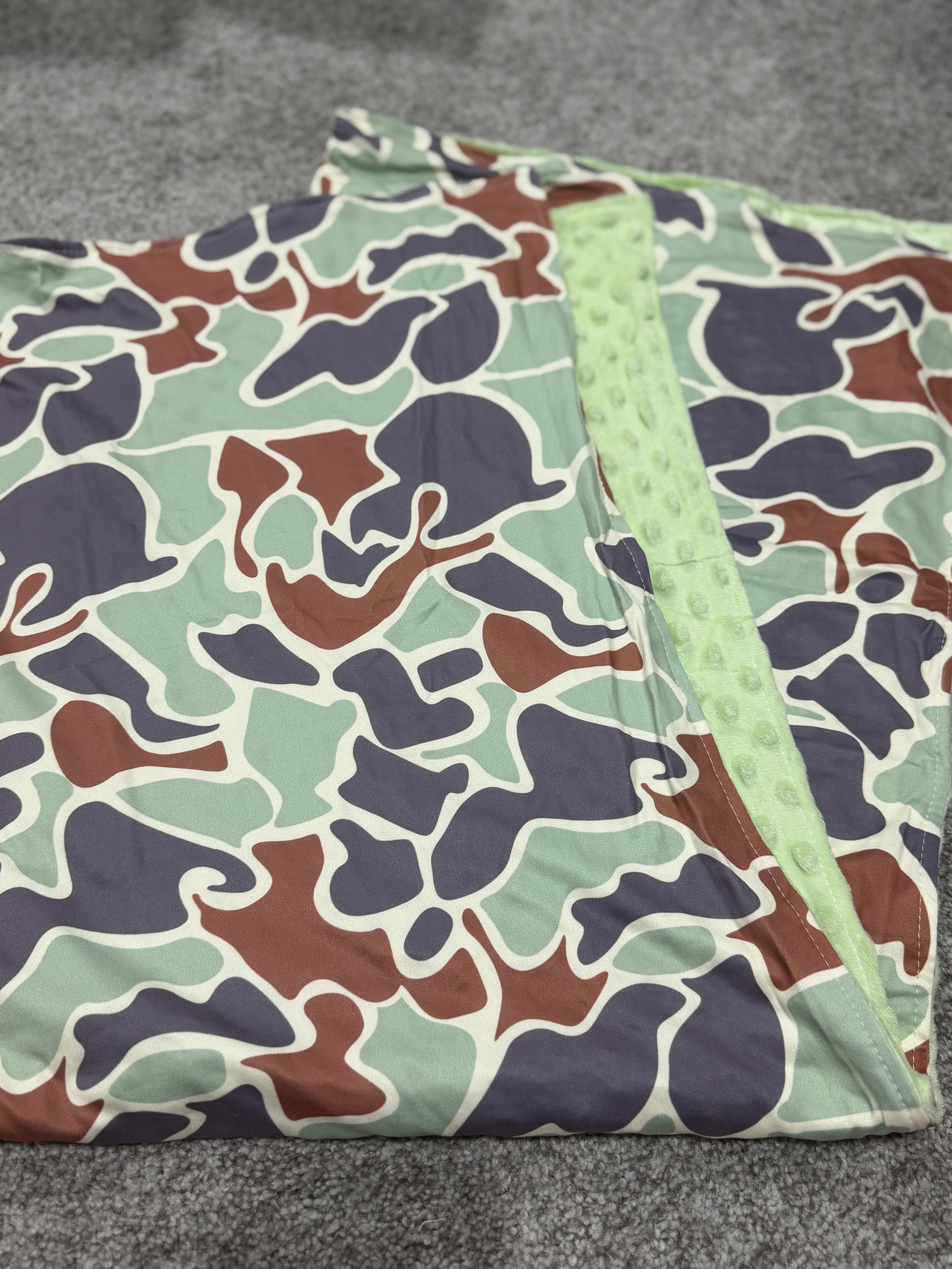 Vintage Duck Camo Toddler Blanket