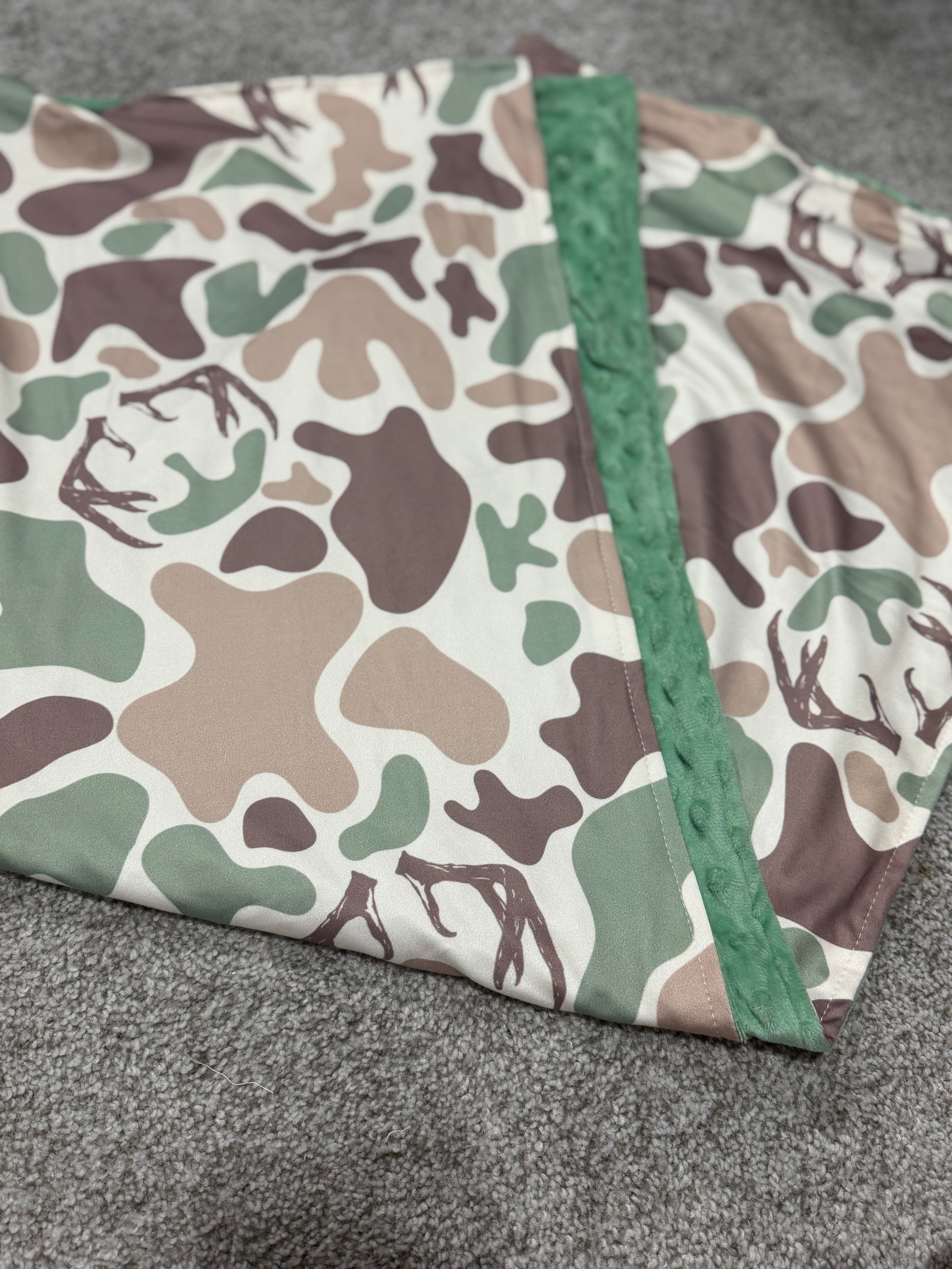 Antler Camo Toddler Blanket