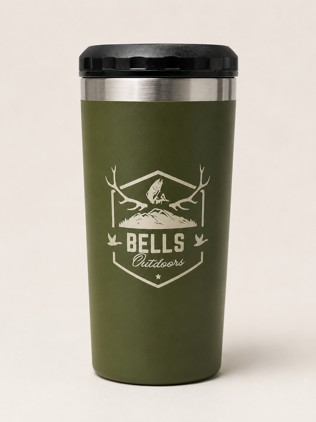 Bells Outdoors Tumbler Koozie 🦌🌲🥤